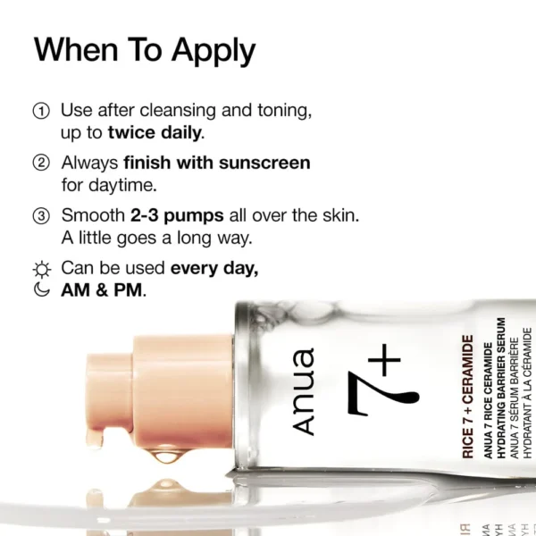 ANUA RICE & CERAMIDE HYDRATING BARRIER SERUM 50 ML